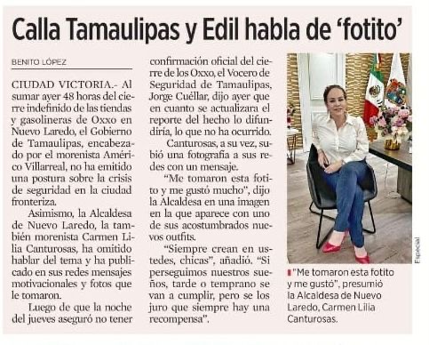 Críticas nacionales a la alcaldesa de Nuevo Laredo por su indiferencia antes crisis locales