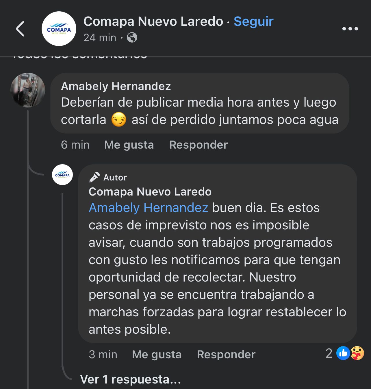 Ciudadanía enfrenta cortes de agua mientras el Gobierno Municipal presume millonarias inversiones en COMAPA