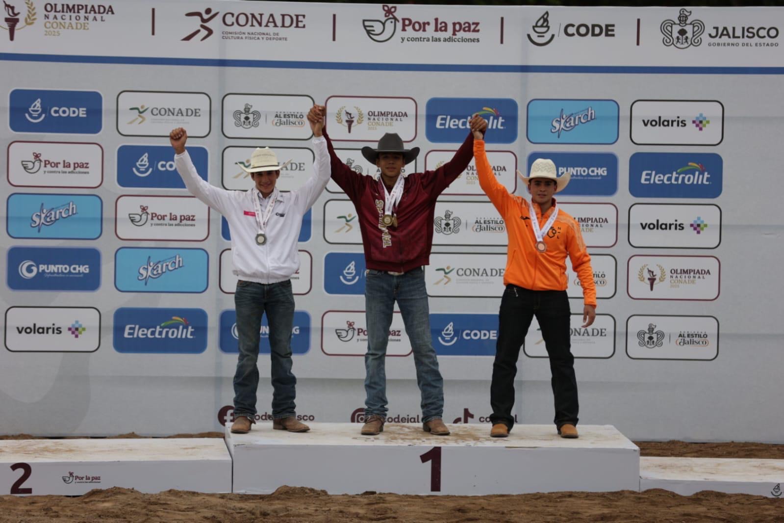 Arranca Tamaulipas con fuerza en el rodeo: tres oros y un bronce en Olimpiada Nacional